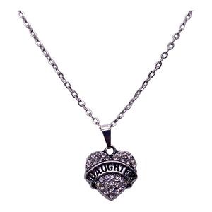 Imitation Diamond Clear Cubic Zirconia Daughter Heart Necklace Gift Box